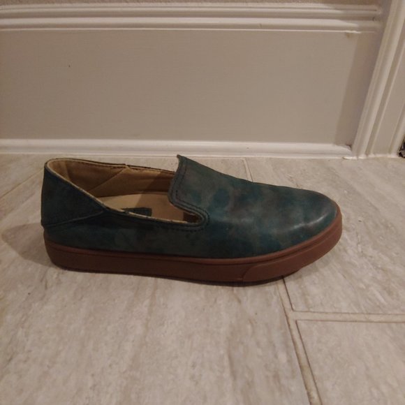 OluKai Shoes - OLUKAI Kiele Women's 7 W green Leather Casual